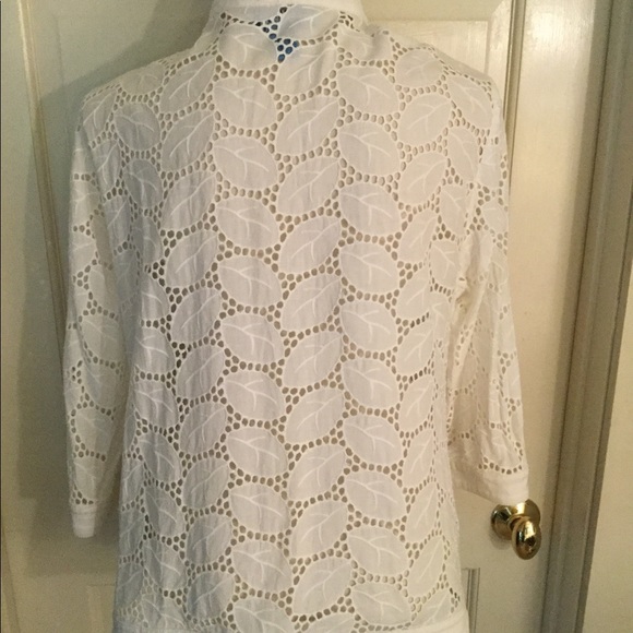 Doncaster Crochet Style White Tunic Size 18 - Picture 4 of 10
